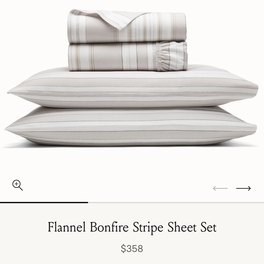 Boll & Branch Flannel Bonfire Stripe King Set